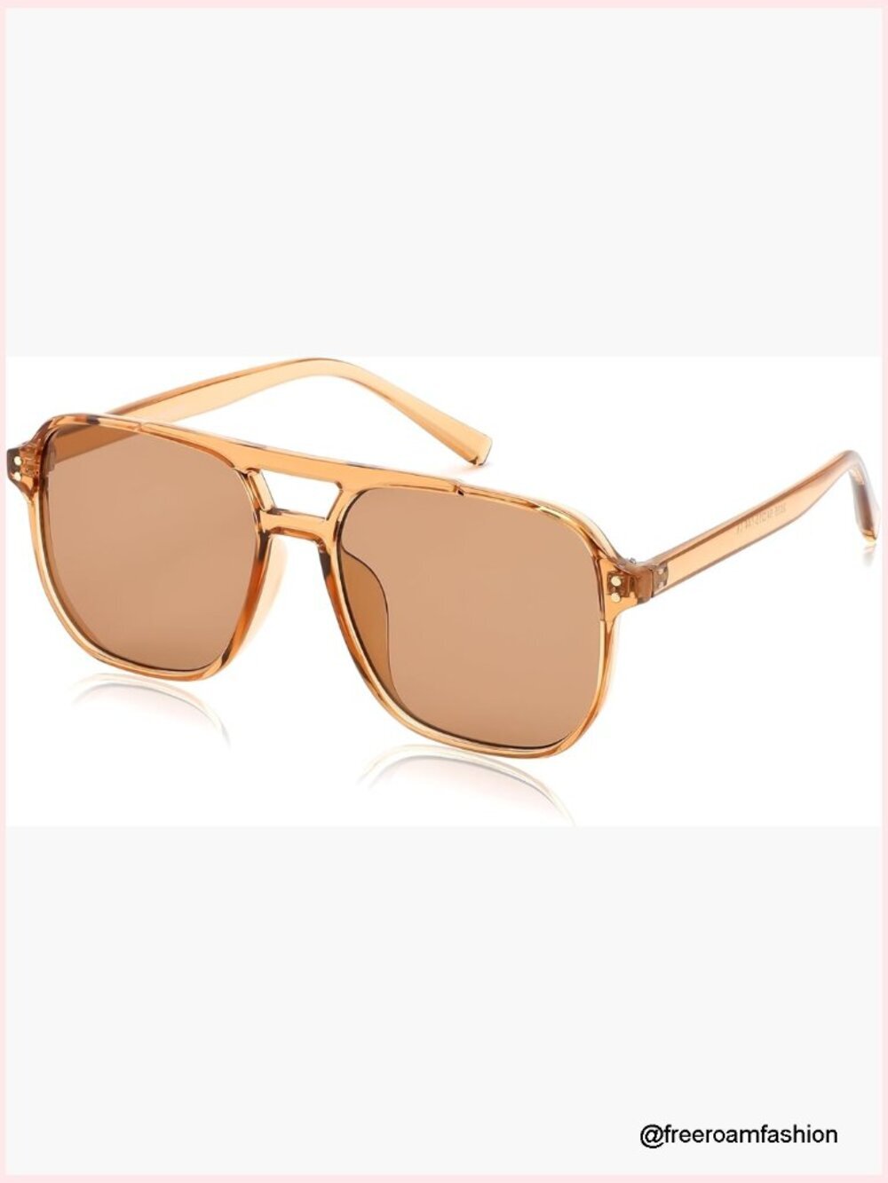 Retro Square Aviator Sunglasses 70s Vintage Trendy Plastic Frame UV400 Unisex
